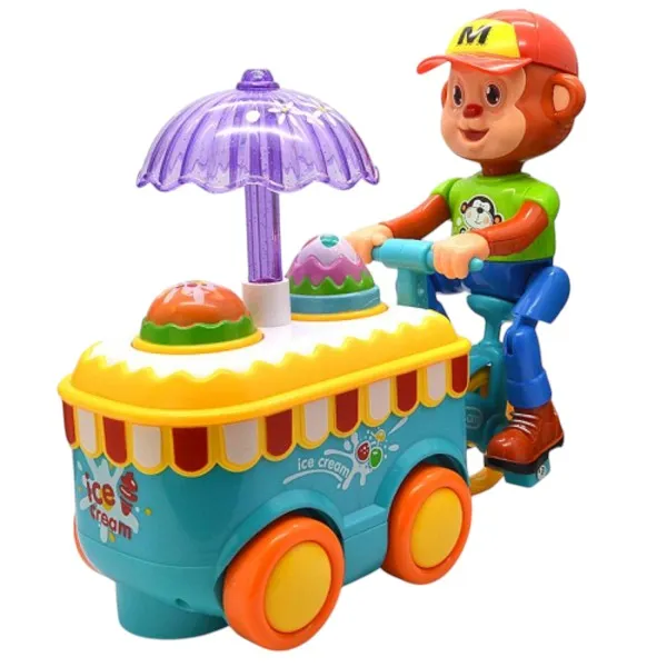 Bump And Go Monkey Ice Cream Toy for Kids