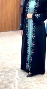 Abaya Koti Borka Dress, Dubai Cherry Embroidered