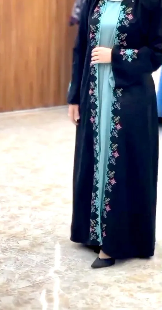 Abaya Koti Borka Dress, Dubai Cherry Embroidered