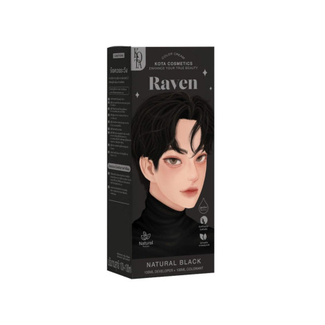 Kota Hair Color Cream Raven - Natural Black (Thailand)