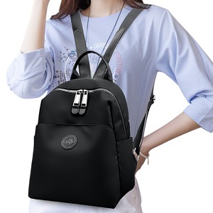 2025 New Hot Women's Backpacks Designer High Quality Soft Nylon Simple Fashion Bag(Black)