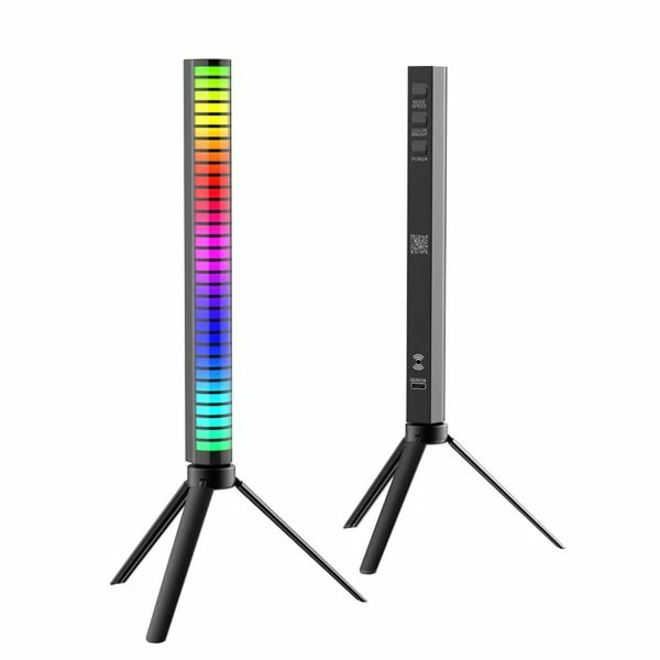 3D RGB APP Control Rechargeable Rhythm Light With Voice-Activated Pickup (D10)