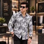 Men's Jafran Fabric Full Sleeve Print Shirt, 2 Colours