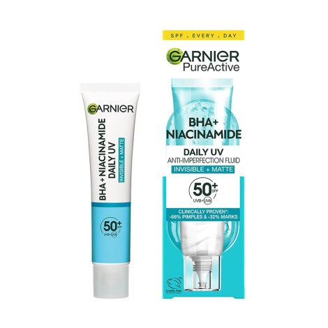 Garnier PureActive BHA+ Niacinamide Daily UV SPF50+ Anti Blemish Fluid 40ml (Germany)