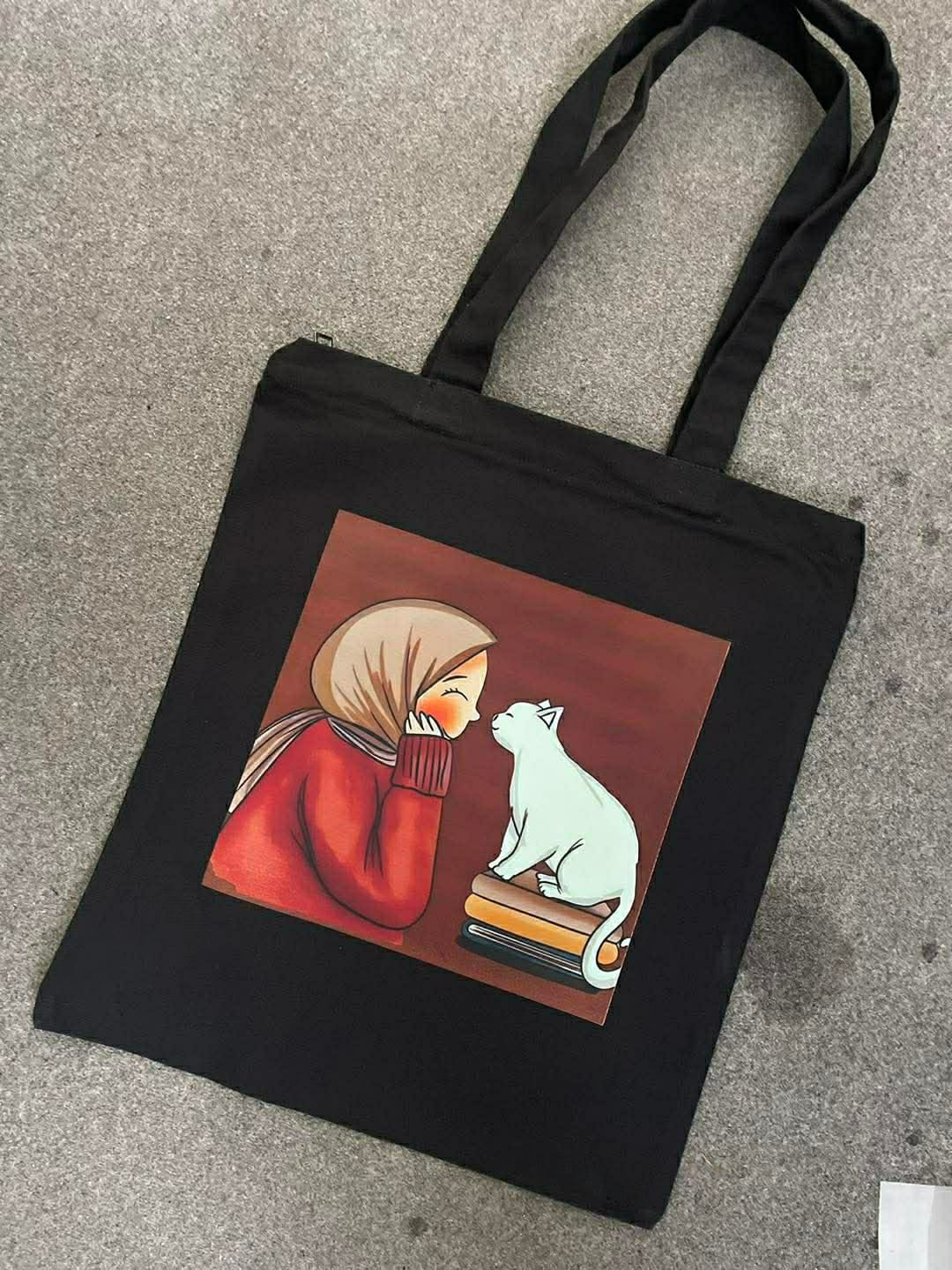 Canvas Tote Bag with DTF Rubber Print, 14x16 Inch