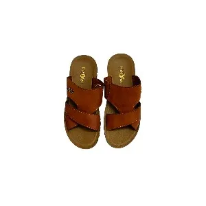 27018-Camel Genuine Cow Leather Premium New High Quality Men's sandals