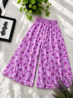 Linen Palazzo for Women, 38 Inch Length, Free Size Waist