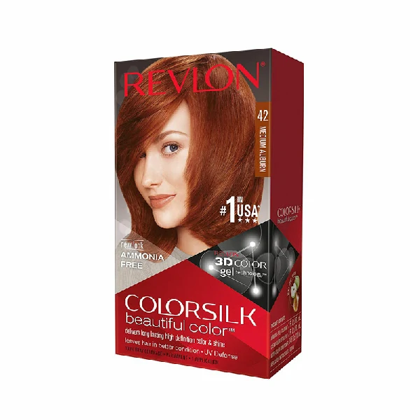 Revlon ColorSilk Hair Color, 42 Medium Auburn