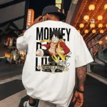 Drop Shoulder T-Shirt, Single Jersey Pure Cotton, DTF Print, 6 Colours