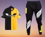 Men's Mesh T-Shirt and Full Pant Combo, 4 Colours, Waist 30 to 34