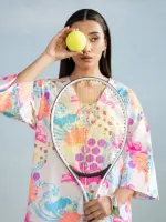 Cotton Digital Print Co-Ord Set with Tassel Work, L to XXL