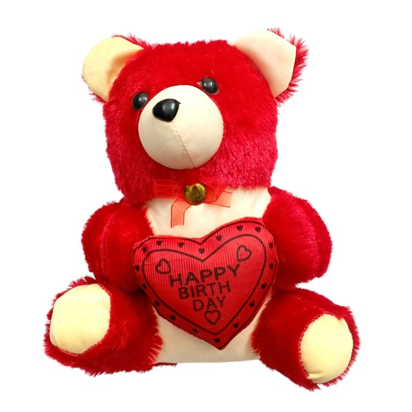 Woolen Teddy Bear Soft Doll-Happy Birthday To You - Toy Red