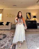 Women's Dress Set with 46 Inch Length, 3 Colour Choices