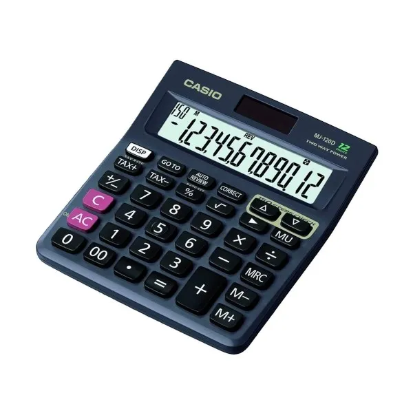 CASIO MJ-120D 12 Digit 150 Steps Check and Correct Desktop Calculator with Tax Keys