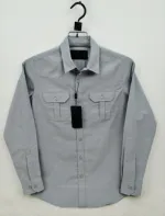 Men's Sakura Oxford Cotton Double Pocket Shirt, Slim Fit