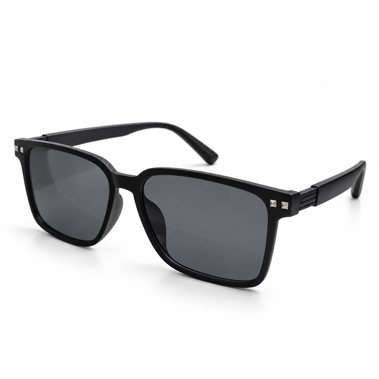 Classic Wayfarer Style Sunglasses for Men & Women – Modern Square UV Protection Dark Grey-Black Lens Sun Glasses for Casual, Driving & Outdoor Travel