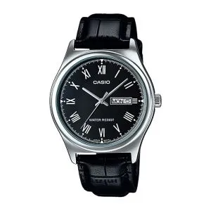 Casio MTP-V006L-1BUDF Day Date Belt Black Dial Men's Watch