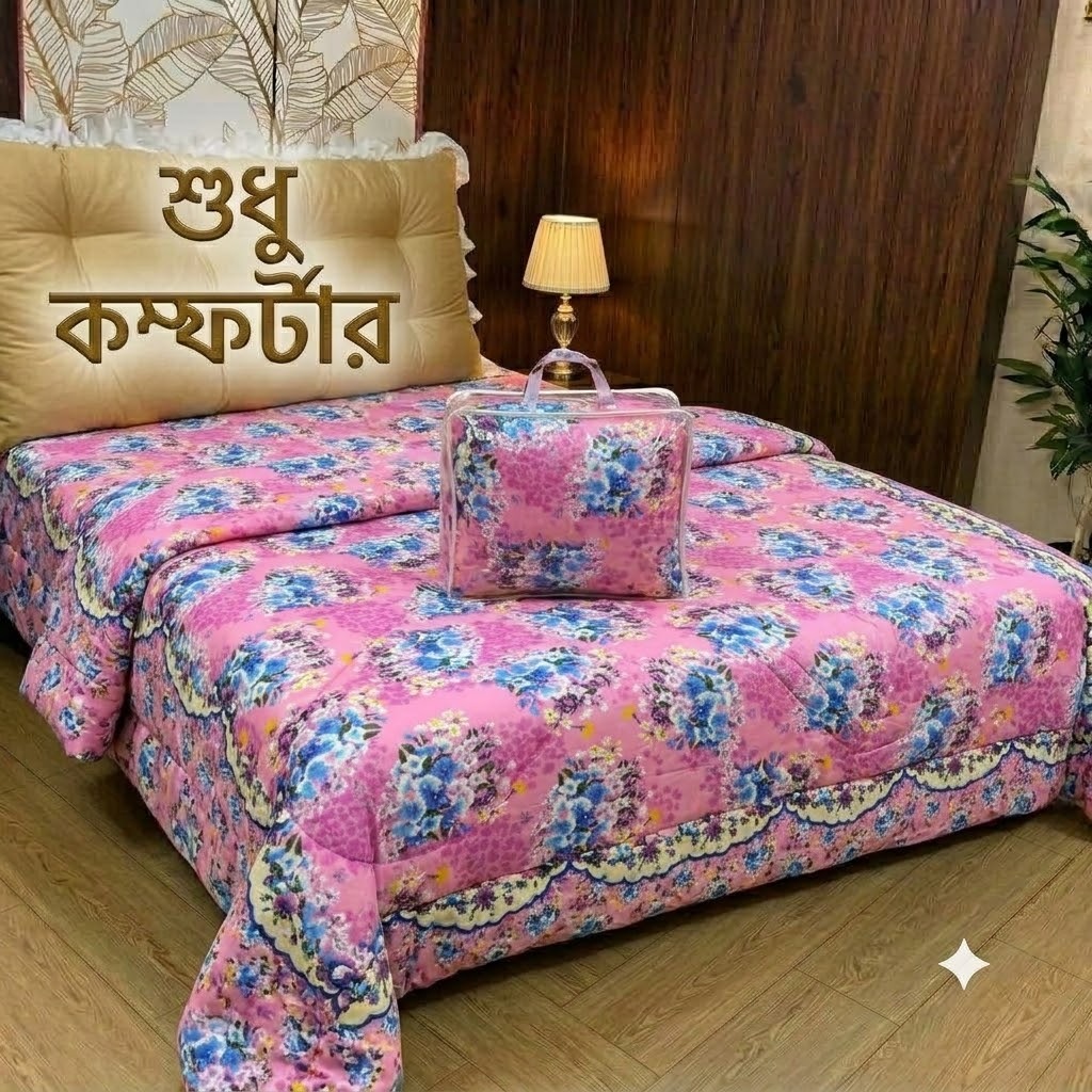Cotton Quilted Comforter, 2 kg Plus, with Cellular Bag