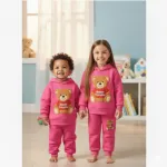 Boys' and Girls' DTF Print Hoodie Set with Pant, 280-300 GSM