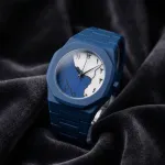 Arabic Dial Premium Marble Finish Ladies Watch with Butterfly Lock