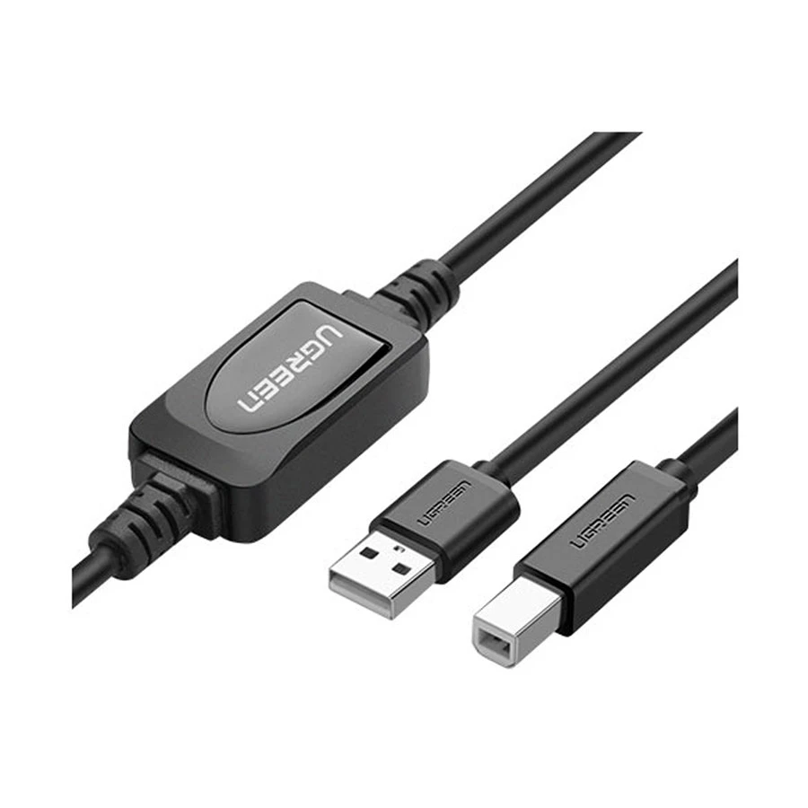 UGREEN US122 10374 USB-A to USB-B 10 Meter Black Active Printer Cable