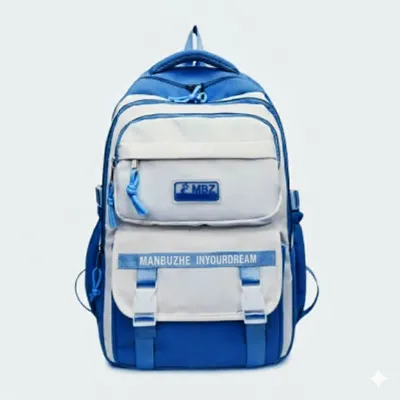 Academy Style School Bag Book Bag Lightweight College Student Backpack(blue)