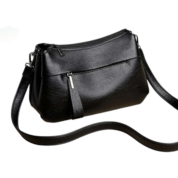 Crossbody bag atipasial leather (black)