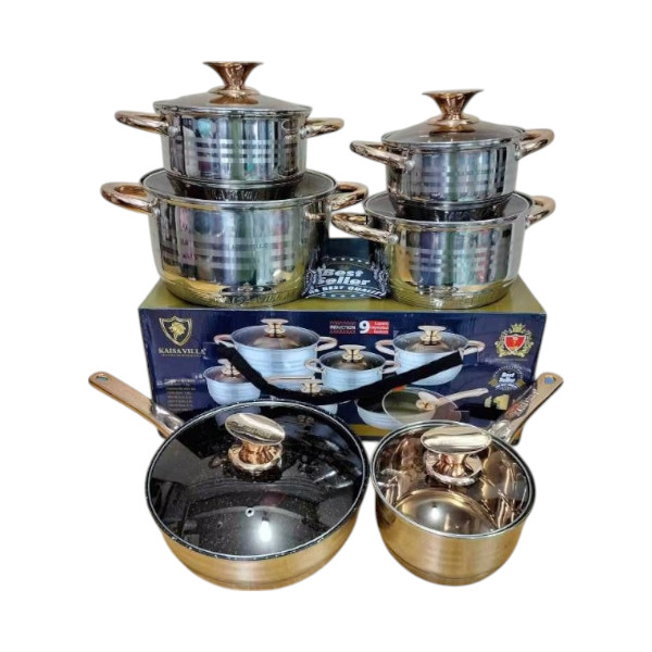 Kaisa Villa KV-6618 Stainless Steel 9Layer 12pcs Cookware Set