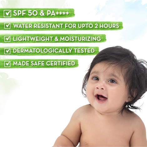 Mamaearth Baby Rich Moisturizing Ultra Light Sunscreen 0-10 Years 50g (India)