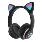 CAT STN-28 Wireless Cat Ear Headset Bluetooth 5.0 | 40mm Speaker, 400mAh Battery & 7 Hours Playtime - Stylish Over-Ear Headphones