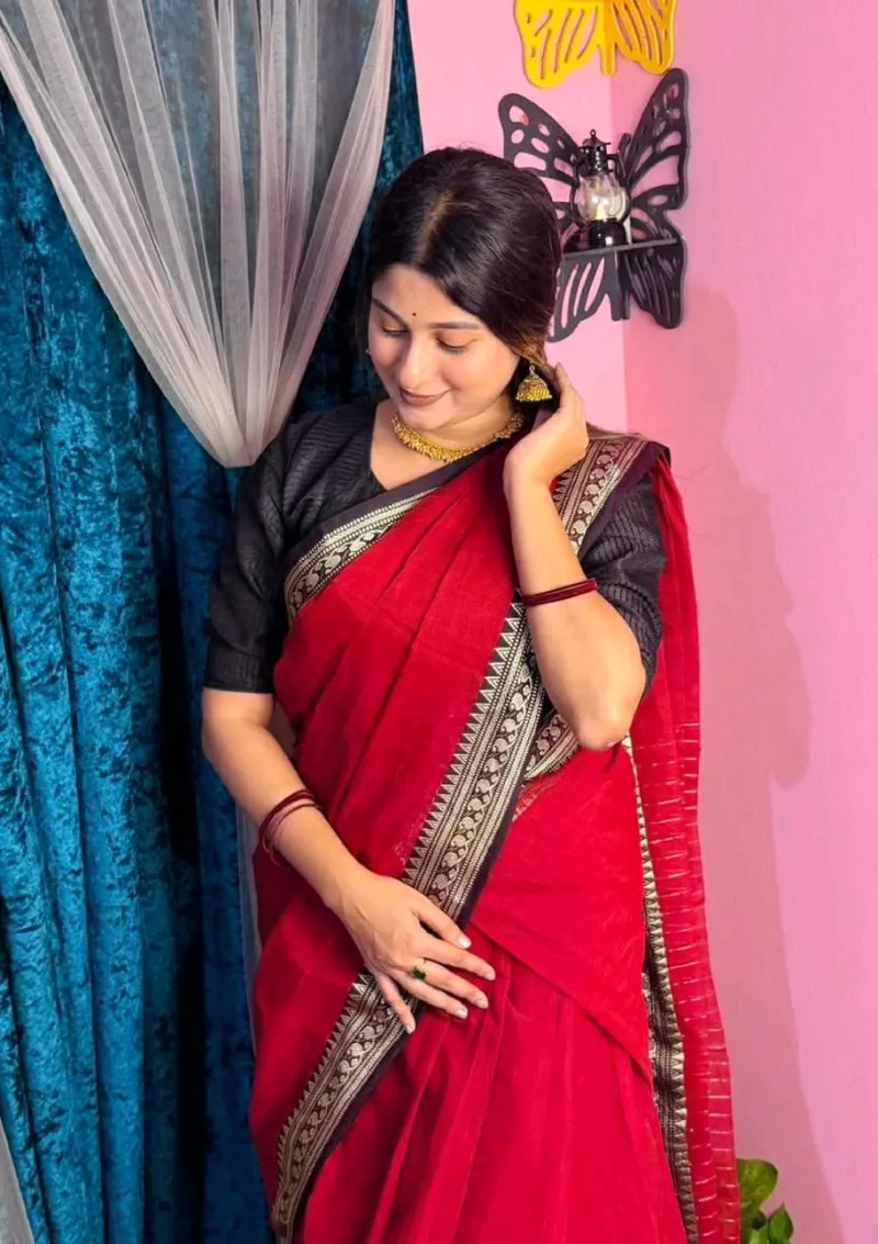 Nokshi Paar Suti Saree for All-Day Wear, 6 Colours