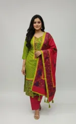 Women's Hand Block Three Piece Fabric with Separate Sleeve Piece