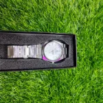 POEDAGAR 930 Men's New Luxury Luminous Date Week Stainless Steel Quartz Watch For Men (Butterfly Lock)