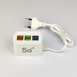 6-in-1 Charging Solution: 6U Multi-Port Charger with 3-in-1 Fast Cable