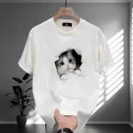 Men's Breathable Drop Shoulder T-Shirt, 220 GSM Cotton-Spandex