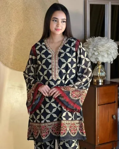 Women's Dress Set with 39 Inch Length, Sizes 38 to 46