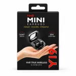 HnB Y19 Mini True Wireless Earbuds – Ultra-Small Invisible In-Ear TWS with Digital LED Battery Display, Auto-Pairing & 20H Playtime