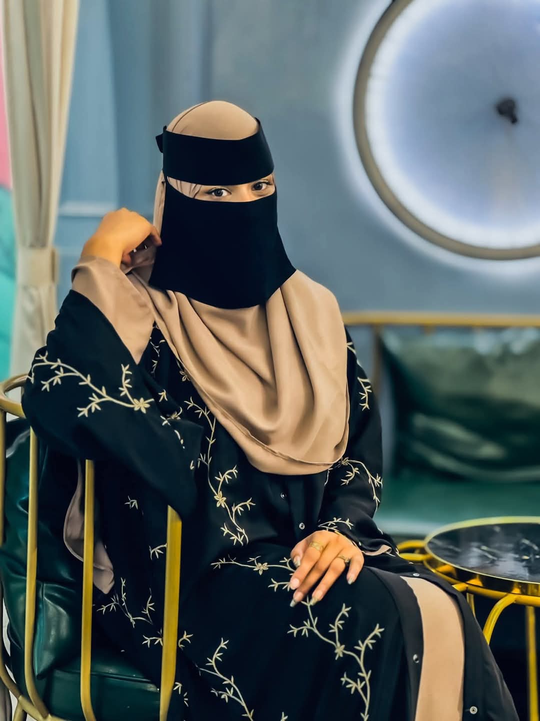 Arabic Koti Borka with Separate Inner, Embroidery Work