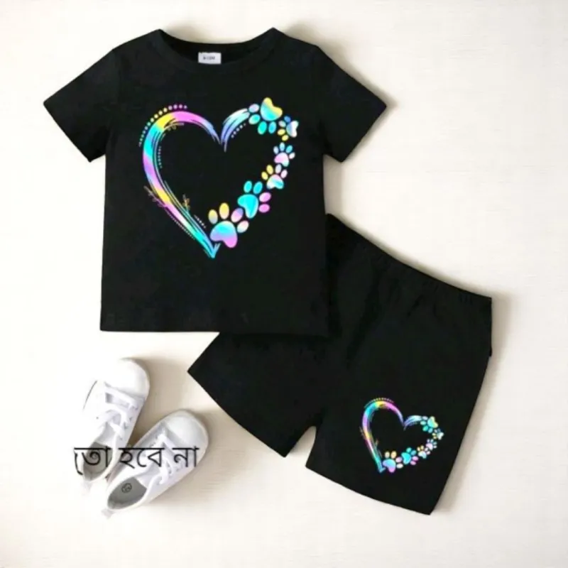 Boys' and Girls' Cotton T-Shirt Set, 160 GSM, 6 Months to 6 Years