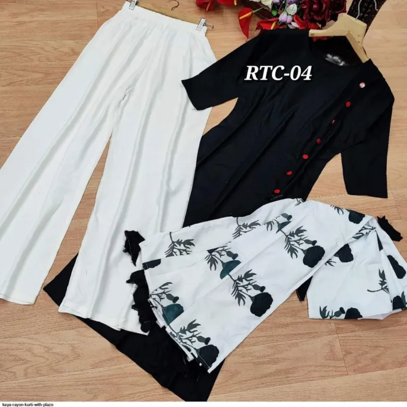 Women's Button Detail Three Piece, Free Size, 2 Colours