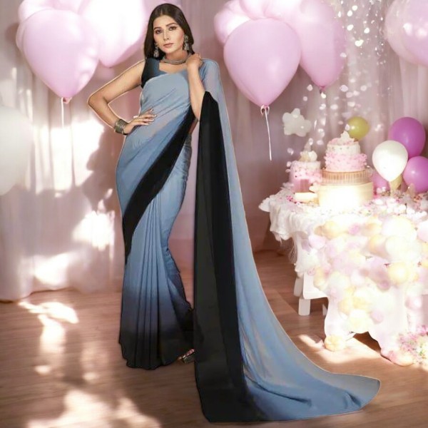 Designer Georgette Printed Saree