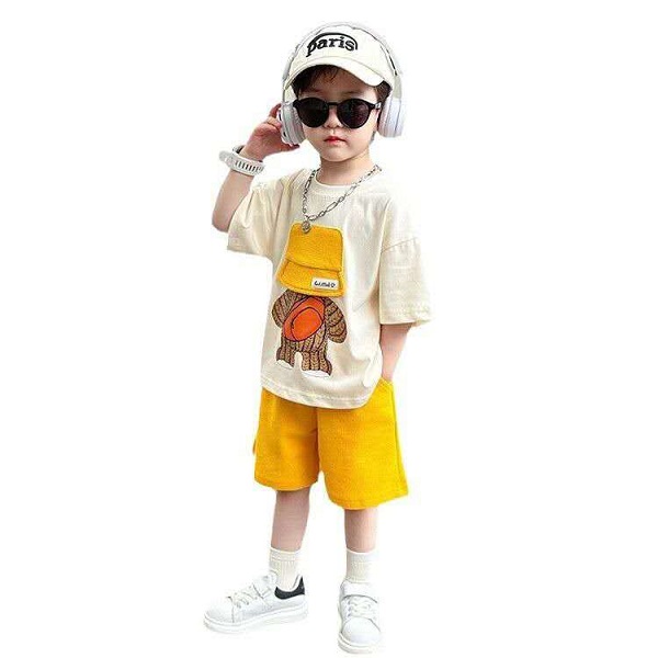 Summer Children's Thin Short-sleeved Casual Set, Cool Summer Clothes