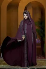 Sehzadi Abaya Full Set with Inner, Koti, Hijab and Stone Work