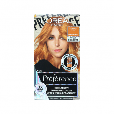 L'Oreal Perference Les Vivids High Intensity Shimmering Colour  - 7.432 Copper (Belgium)