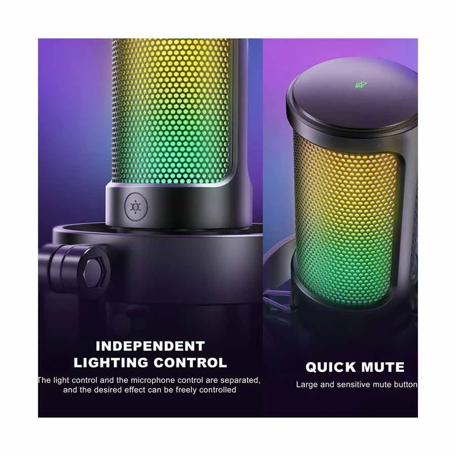 FIFINE AmpliGame A8 RGB USB Condenser Gaming Microphone