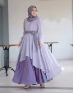 Cherry Fabric Borka and Hijab Full Set, Lengths 52 to 56