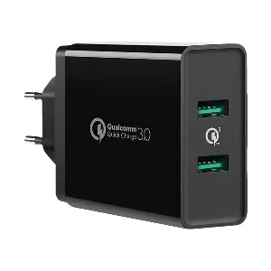 Ugreen CD161 36W Dual USB QC 3.0 Black Charger (2 Pin, EU)