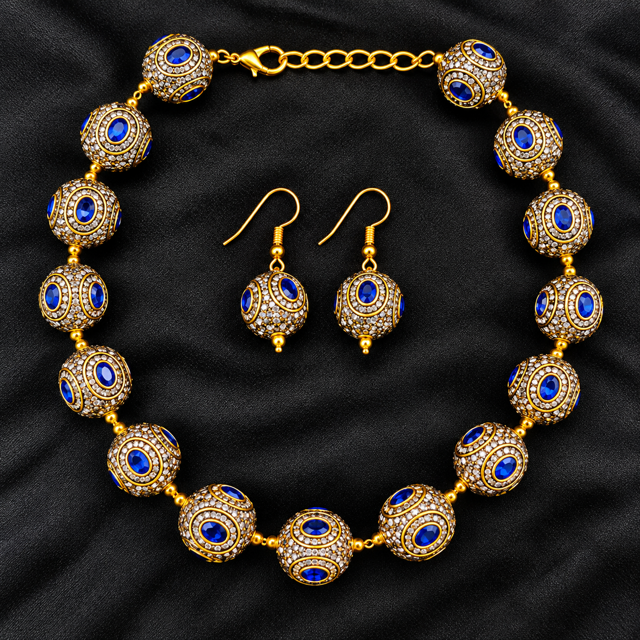 Premium Antique Turkish Ball Necklace Set