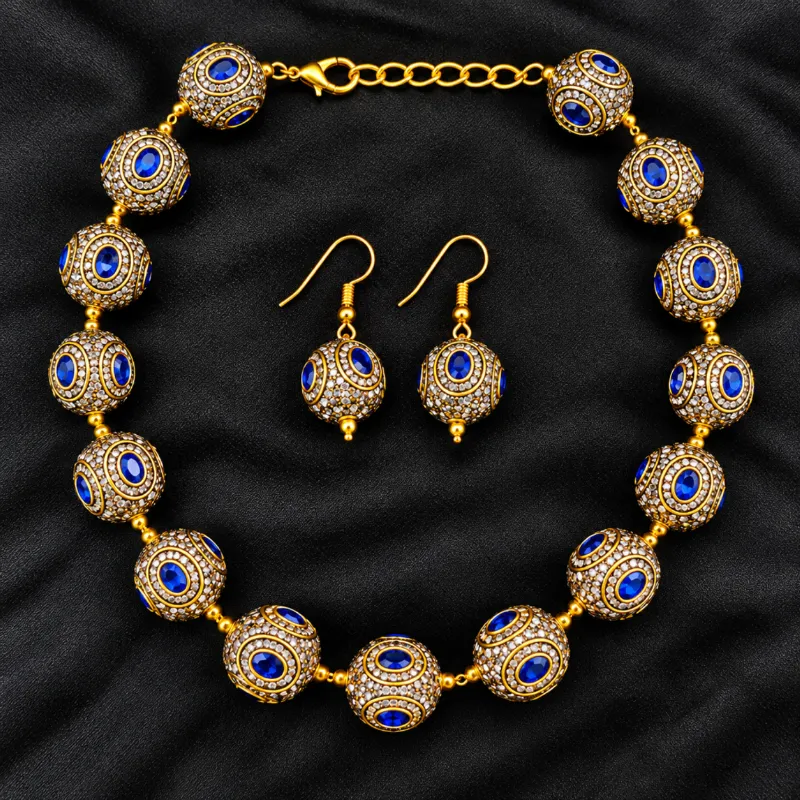 Premium Antique Turkish Ball Necklace Set