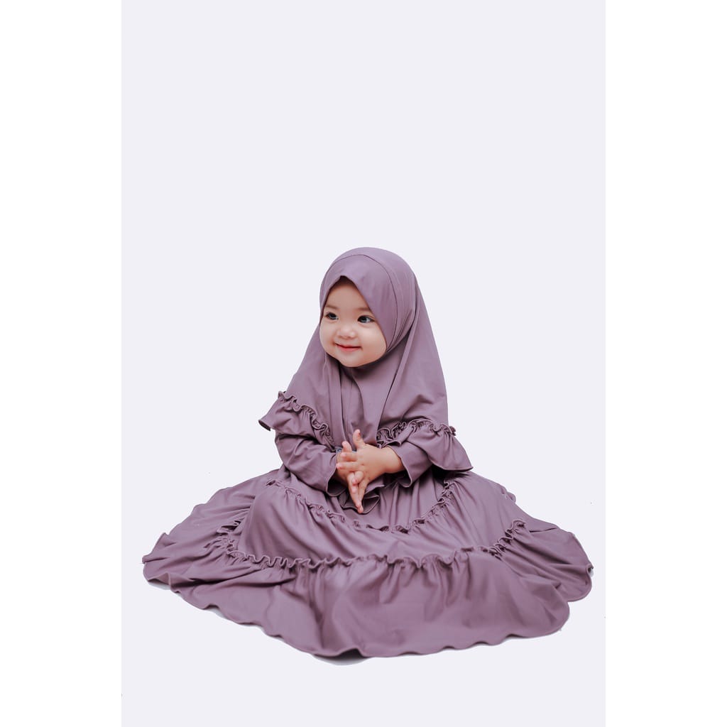 Little Girls' Cherry Fabric Borka and Hijab, Sizes 26 to 34